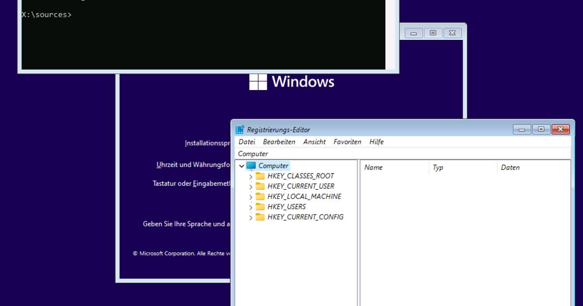Registry-Eintrag-w-hrend-einer-Neuinstallation-ndern