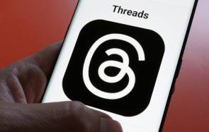 Threads-Logo auf einem Smartphone 