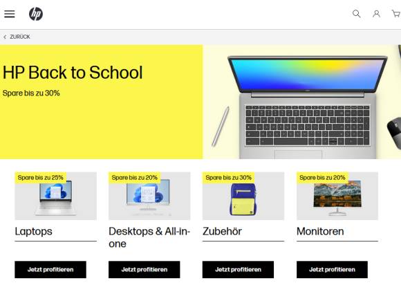 HP-Aktion Back to School 