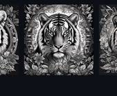 Ein künstlich generiertes Portrait eines Tigers