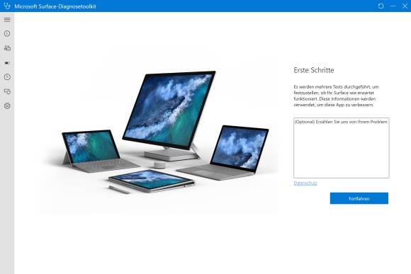 Das Surface Diagnostic Toolkit im Microsoft Store 