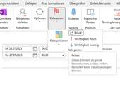 Die Privat-Option in einem neuen Outlook-Termin