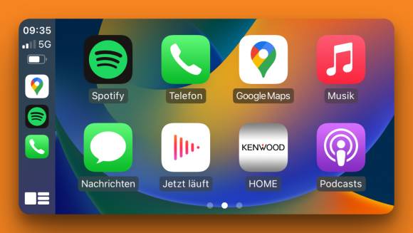So einfach – wenn man es einmal weiss Screenshot von einem CarPlay-Gerät