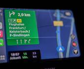 Eine CarPlay-Anzeige im Auto