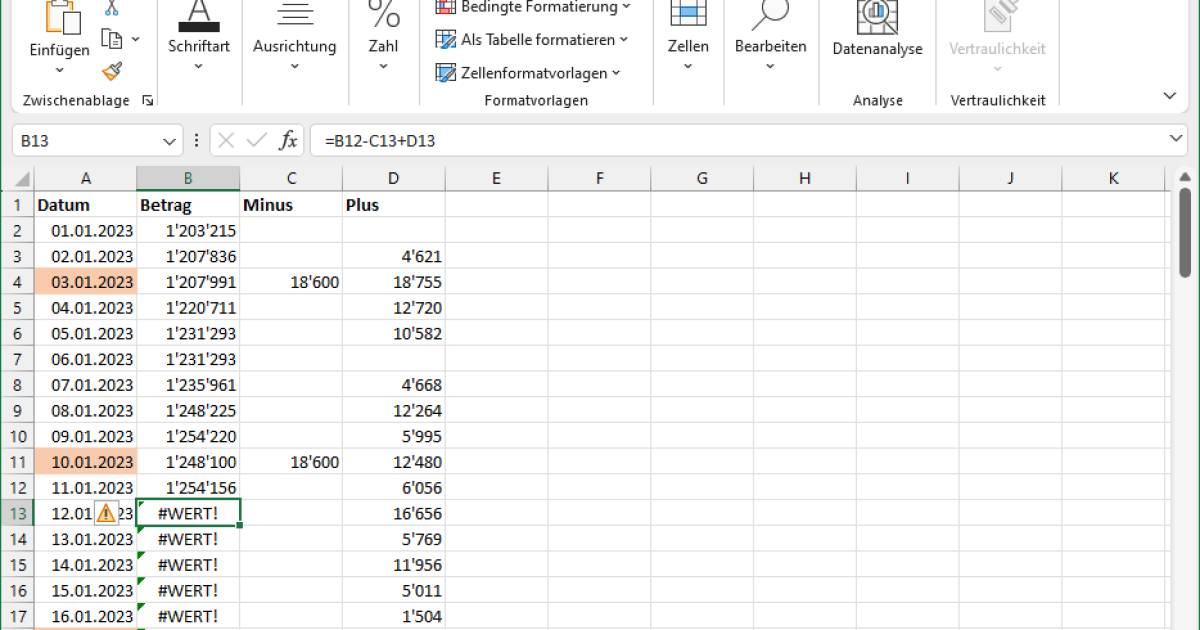 Excel-WERT-Fehler-bei-simpler-Addition-mit-leeren-Zellen