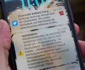 Seit Februar warnen Behörden in Deutschland über Cell Broadcast mit einer Art SMS vor Hochwasser, Großbränden und anderen folgenschweren Ereignissen.