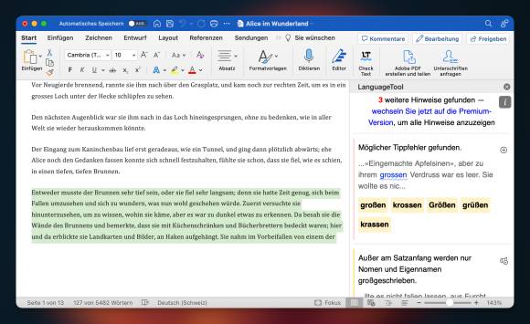 LanguageTool in Word