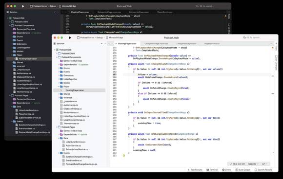 Screenshot Visual Studio für Mac 
