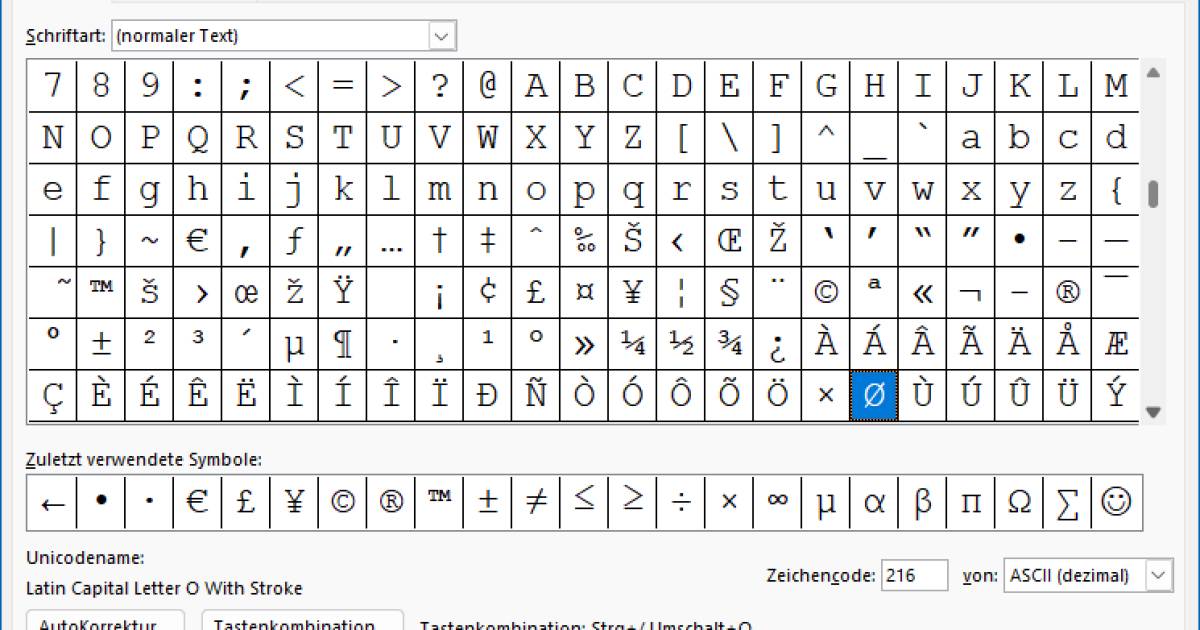 Word-LibreOffice-Durchmesser-oder-Durchschnittszeichen