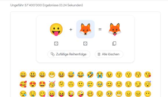 Zunge rausstreckendes Emoji + Fuchs = Fuchs mit herausgestreckter Zunge