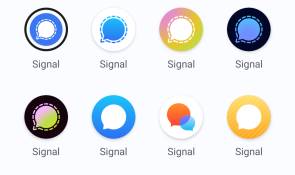 Varianten des Logos des Signal Messengers 