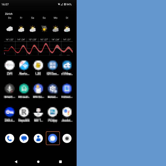 Beispiel des Signal-App-Symbols auf einem Smartphone