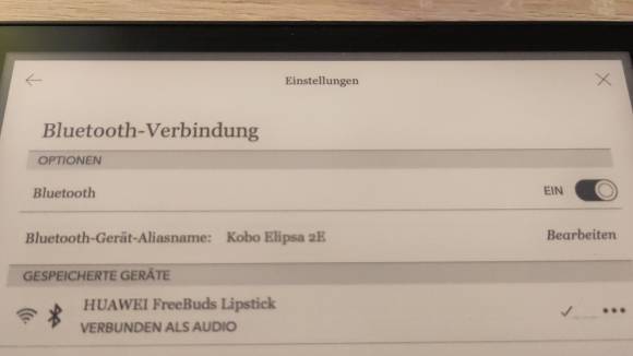 Bluetooth-Einstellungen Kobo Elipsa 2E