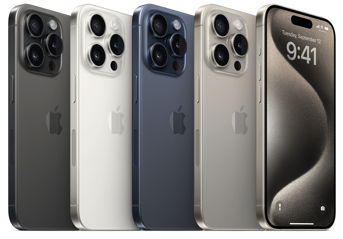 Das iPhone 15 Pro in allen verfügbaren Farben