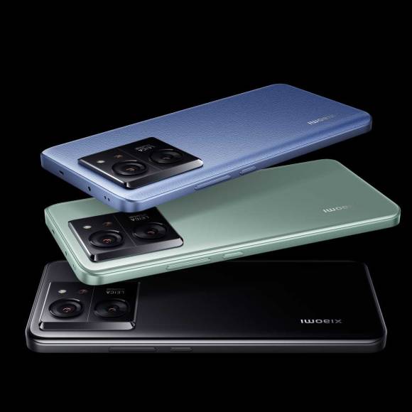 Das Xiaomi 13T in Pastellblau, Pastellgrün und Schwarz 