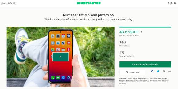 Kickstarter-Projekt für das Murena 2