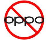 Symbolbild zeigt durchgestrichenes Oppo-Logo