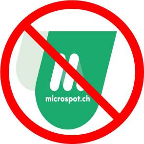 Durchgestrichenes Microspot-Logo 