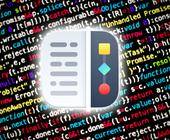 Farbiger Programmcode auf einem Bildschirm