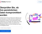 Screenshot des Firefox Monitors