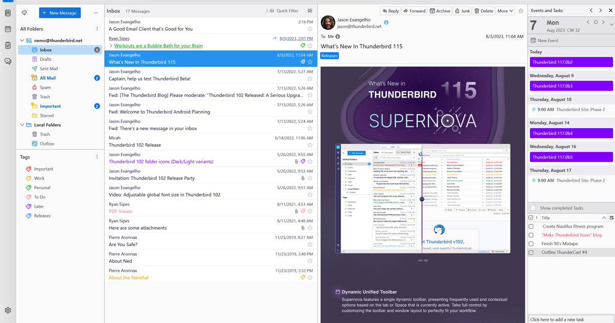 New Thunderbird – pctipp.ch