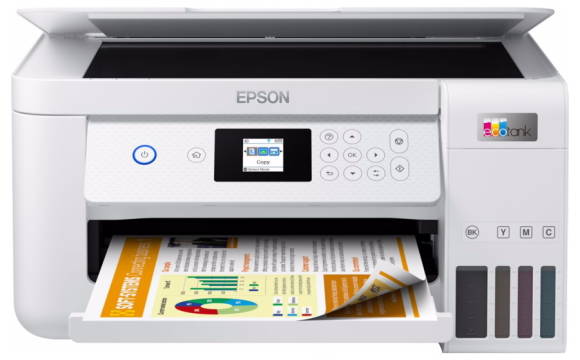 Epson ET-2856, Multifunktionsdrucker druckt mit Tintentanks