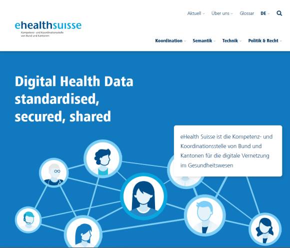 Die neue Webseite von e-Health Suisse 