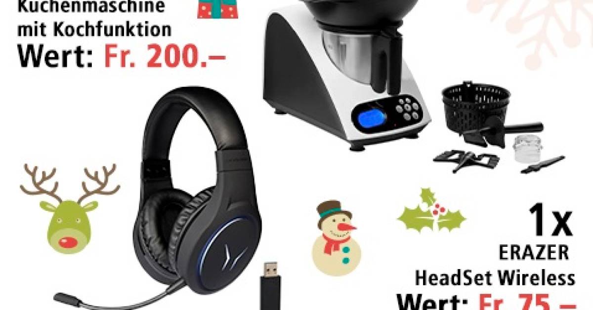 Win a food processor with cooking function and a cordless head on December 21