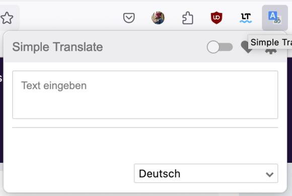 Bild 7: Für Firefox gibt es Simple Translate
