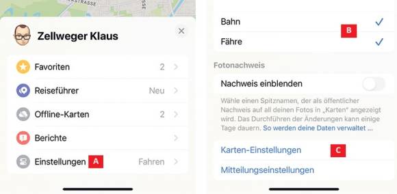 Bild 2: Die richtigen Einstellungen zahlen sich bei jeder neuen Navigation aus