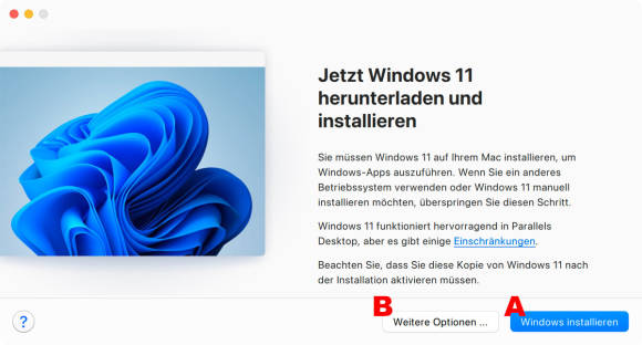 Bild 4: Die Installation von Windows 11 benötigt genau einen Klick