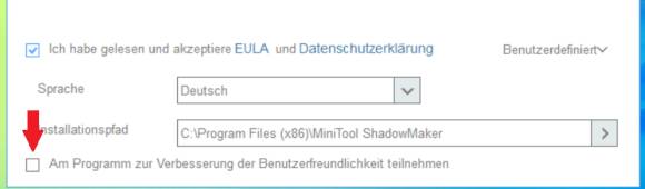 Bild 10: Das Sammeln von Daten lässt sich zum Glück deaktivieren