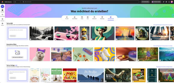 Bild 2: Adobe setzt auf Vorlagen, Vorlagen und noch mehr Vorlagen