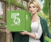 post bringt grüne Pakete