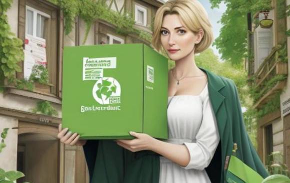 post bringt grüne Pakete 