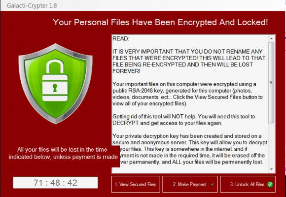 Bild 1: Eine Ransomware schlägt zu. Hoffentlich wurde rechtzeitig ein Backup erstellt ...