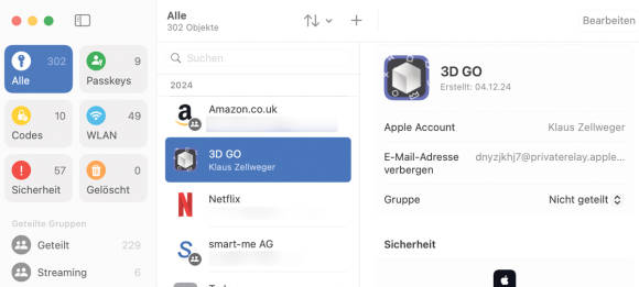 Bild 1: Die Oberfläche ist ganz im Stil der Apps Erinnerungen und Notizen gehalten, wie wir sie bereits bestens kennen