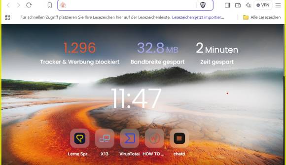 Bild 13: Durch das Surfen in einer Sandbox schützen Sie Ihren Computer vor Schadcode