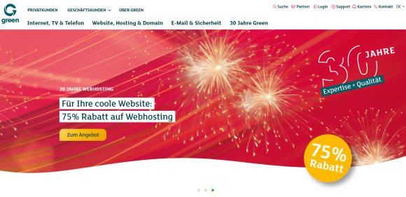 SEHR GUT: Zum 30-Jahres-Jubiläum von Green.ch gibts saftige Rabatte