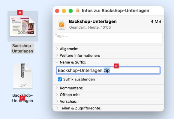 Bild 2: Office-Dateien sind Zip-Archive, die sich mit einem Handgriff entpacken lassen