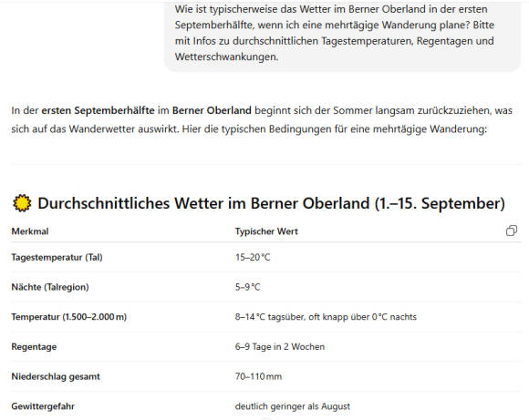 Bild 2: Formulieren Sie Ihre Fragen präzise und liefern Sie Kontext mit, um bessere Antworten zu erhalten