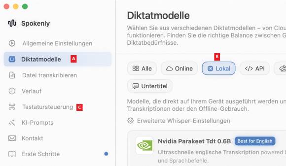 Bild 1: Whisper funktioniert auch lokal, also ohne Internetzugang