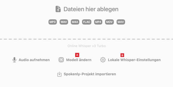 Bild 2: Dateien mit Aufzeichnungen lassen sich genauso transkribieren